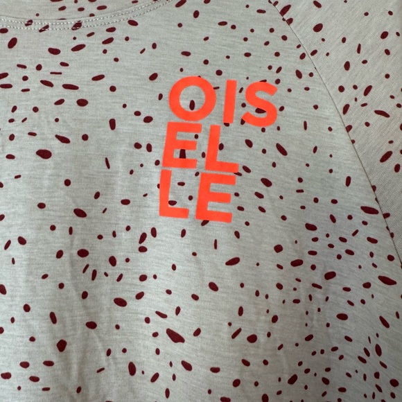 Oiselle Beige and Red Speckled Top - Picture 2 of 4